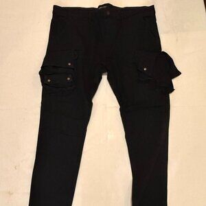 Embellish Black Cargo Utility Pants • Relaxed Fit • Multi-Pocket • Streetwear